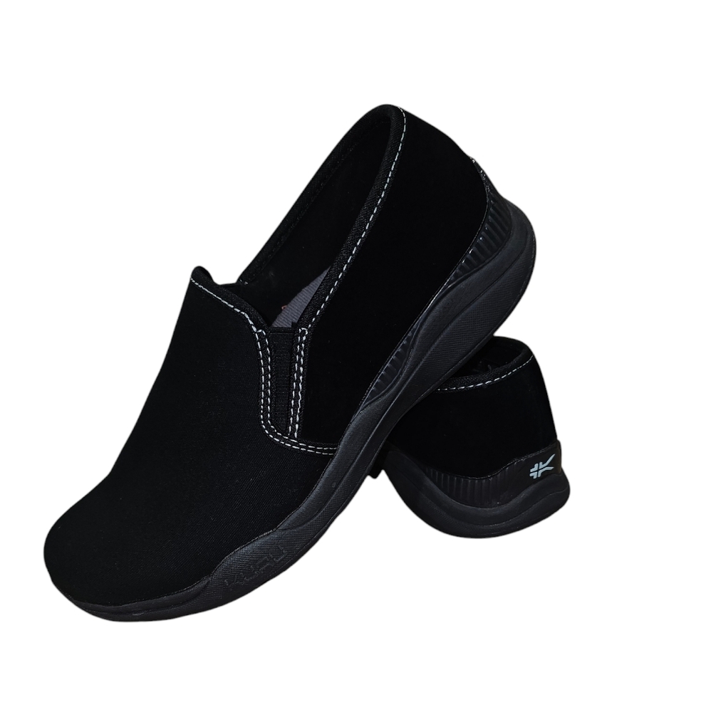 Kuru Cruise Slip On Sneakers Casual Walking Shoe Suede Leather Black 9